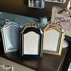 🎀Coquette Elegant Silver, Black, & Gold Picture Frame Set Bundle 🎀